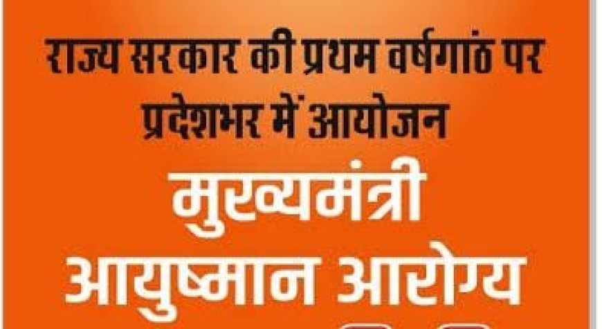 जिले में 15 से लगेंगे मुख्यमंत्री आयुष्मान आरोग्य शिविर, आमजन को मिलेगी गुणवत्तापूर्ण सुलभ चिकित्सा सुविधा..